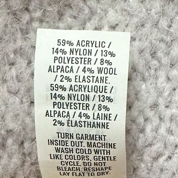 Aerie Alpaca Wool Blend Mock Neck Oversized Fuzzy Soft Sweater - Picture 11 of 13